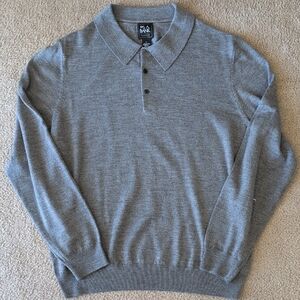JoS A. Bank Gray Knit Polo